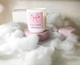 *CHRISTMAS BOW candle PINK
