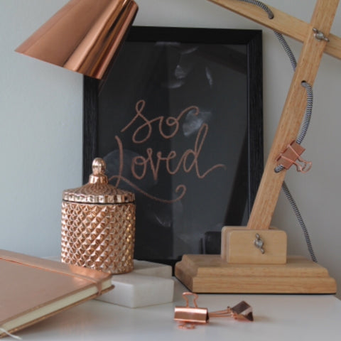 Rose Gold Geo Soy Candle